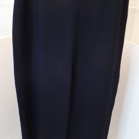 St. John 2 Piece Knit Black Jacket & Skirt Bright Gold Logo Buttons Size 14 - Picture 11 of 16